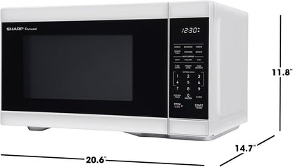 SMC1161KW 1.1 Cu. Ft. 1000W White Countertop Microwave Oven7