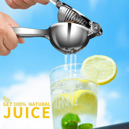 Lemon Squeezer, Max Extraction Hand Press Lemon Juicer, Heavy Duty Manual Orange Juicer, Sturdy Metal Lime Squeezer, Durable Handheld Citrus Fruit Squeezer for Kitchen Bar, Exprimidor De Limones3