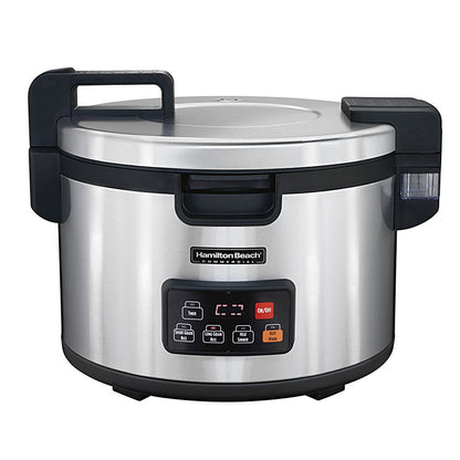 37590 Rice Cooker/Warmer, 90 Cups Cooked Rice Capacity, Double-Wall Insulated, Nonstick Inner Pot, Hinged Lid, Stainless Steel Housing, NEMA 6-15P Plug Type, Conforms to NSF1