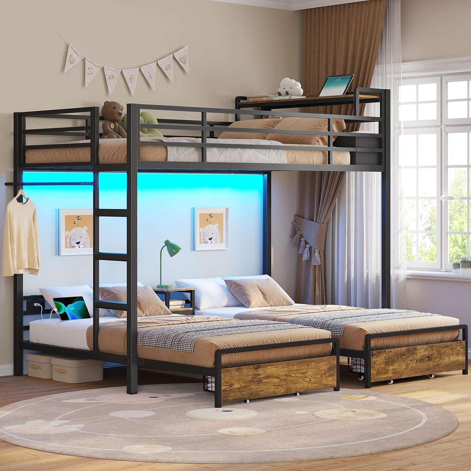 triple-bunk-bed-for-kids-with-storage-drawers-and-charging-station-twin-over-twin-metal-bunk-bed-with-storage-shelves-and-box-3-beds-with-guardrails-and-ladder-no-box-spring-needed-black