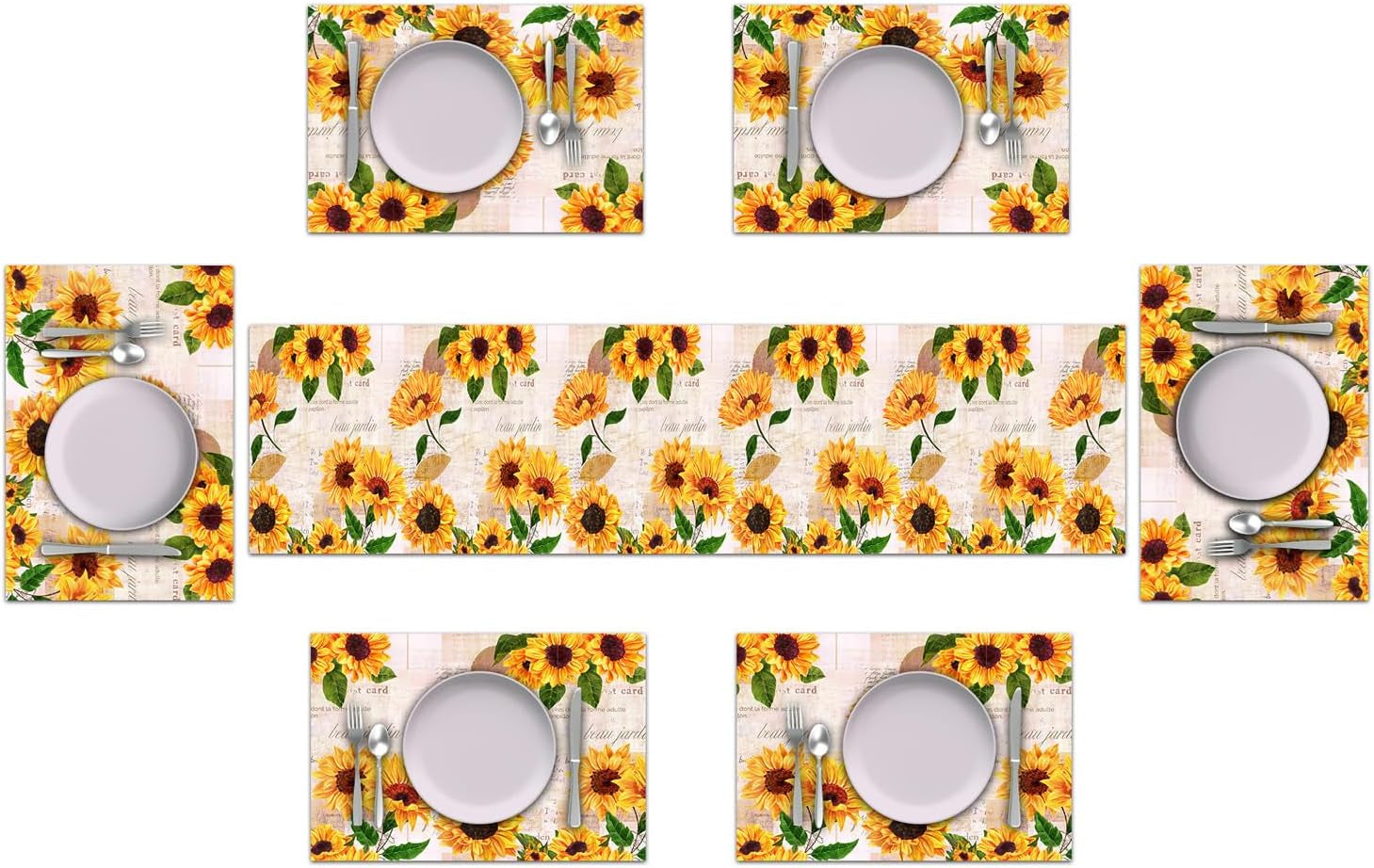 watercolor-sunflower-table-runner-and-place-mats-set-of-6-70-in