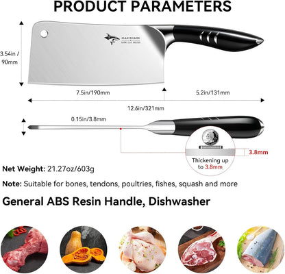 7.5 Inch Meat Cleaver with German Military Grade Composite Steel4
