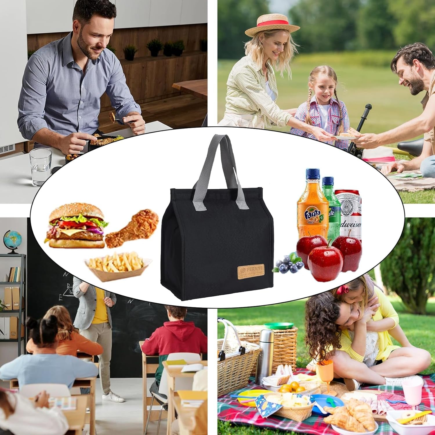 lunch-bag-for-women-men-waterproof-reusable-portable-lunch-tote-lunch-box-bag-thermal-cooler-bag-ideal-for-work-party-l-travel-picnic-light-black