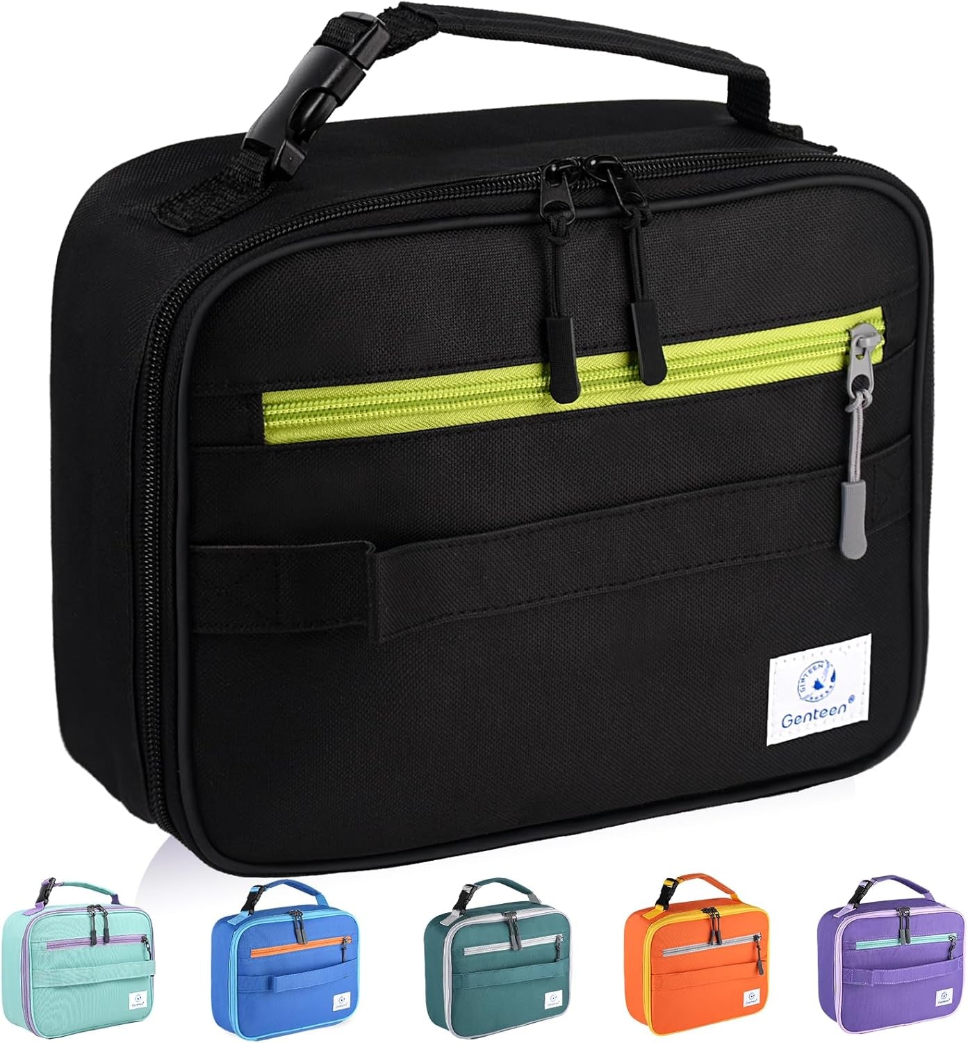 lunch-box-kids-insulated-lunch-bag-kids-boys-girls-back-to-school-soft-lunch-box-for-men-reusable-lunchbox-for-office-outdoor-school-black