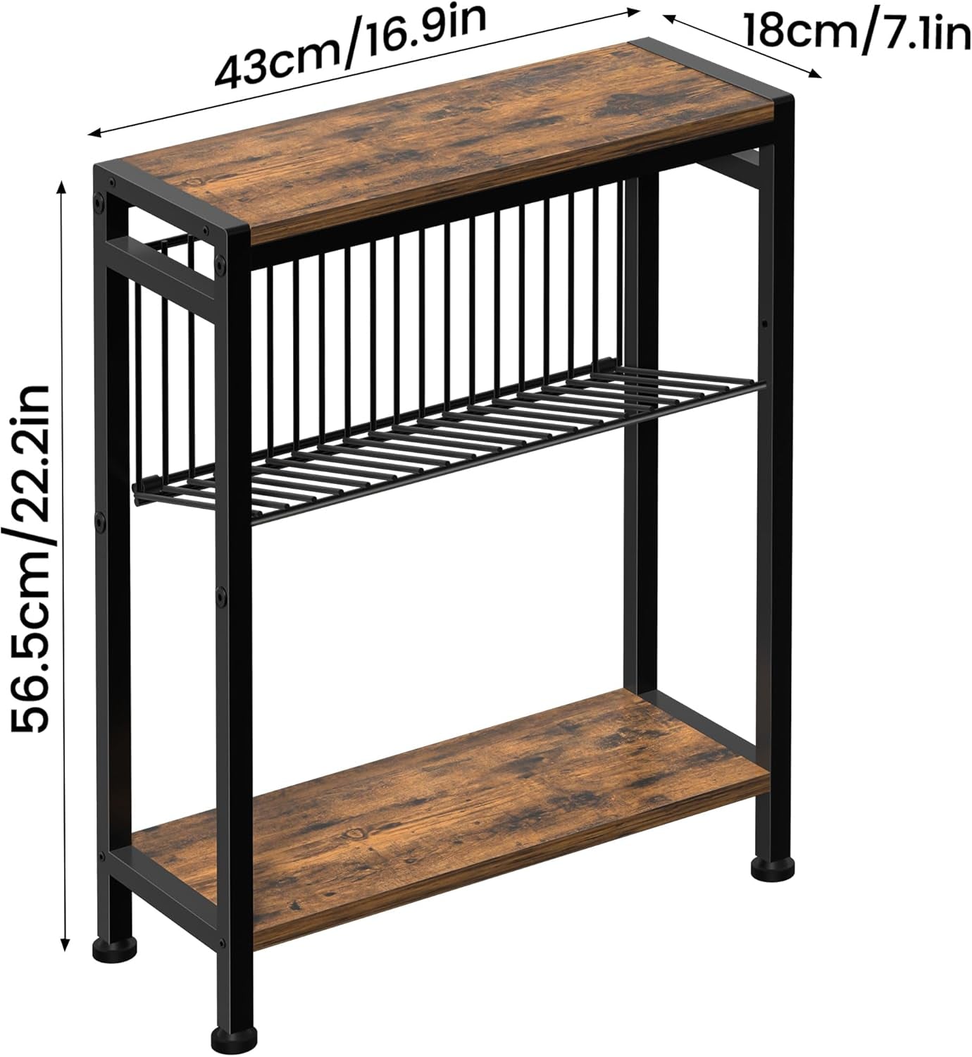 small-side-table-for-small-space-3-tier-narrow-end-table-with-magazine-holder-slim-nightstand-skinny-snack-couch-table-in-living-room-bedroom-study-and-balcony-rustic-brown-black