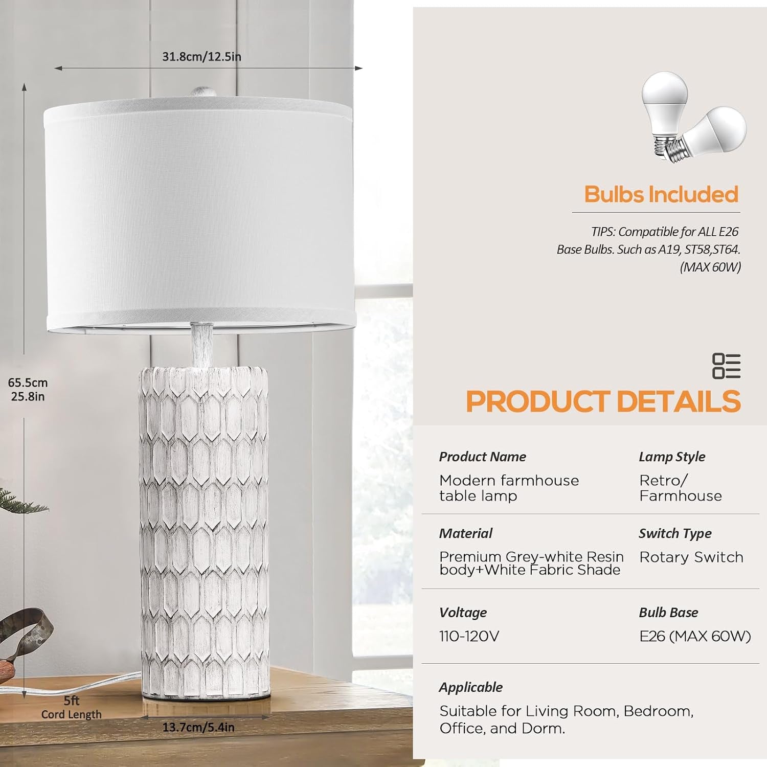 26-modern-farmhouse-table-lamps-for-living-room-set-of-2-rustic-antique-bedside-lamps-for-bedroom-nightstand-grey-white-resin-traditional-table-lamps-with-white-fabric-shade-bulbs-included