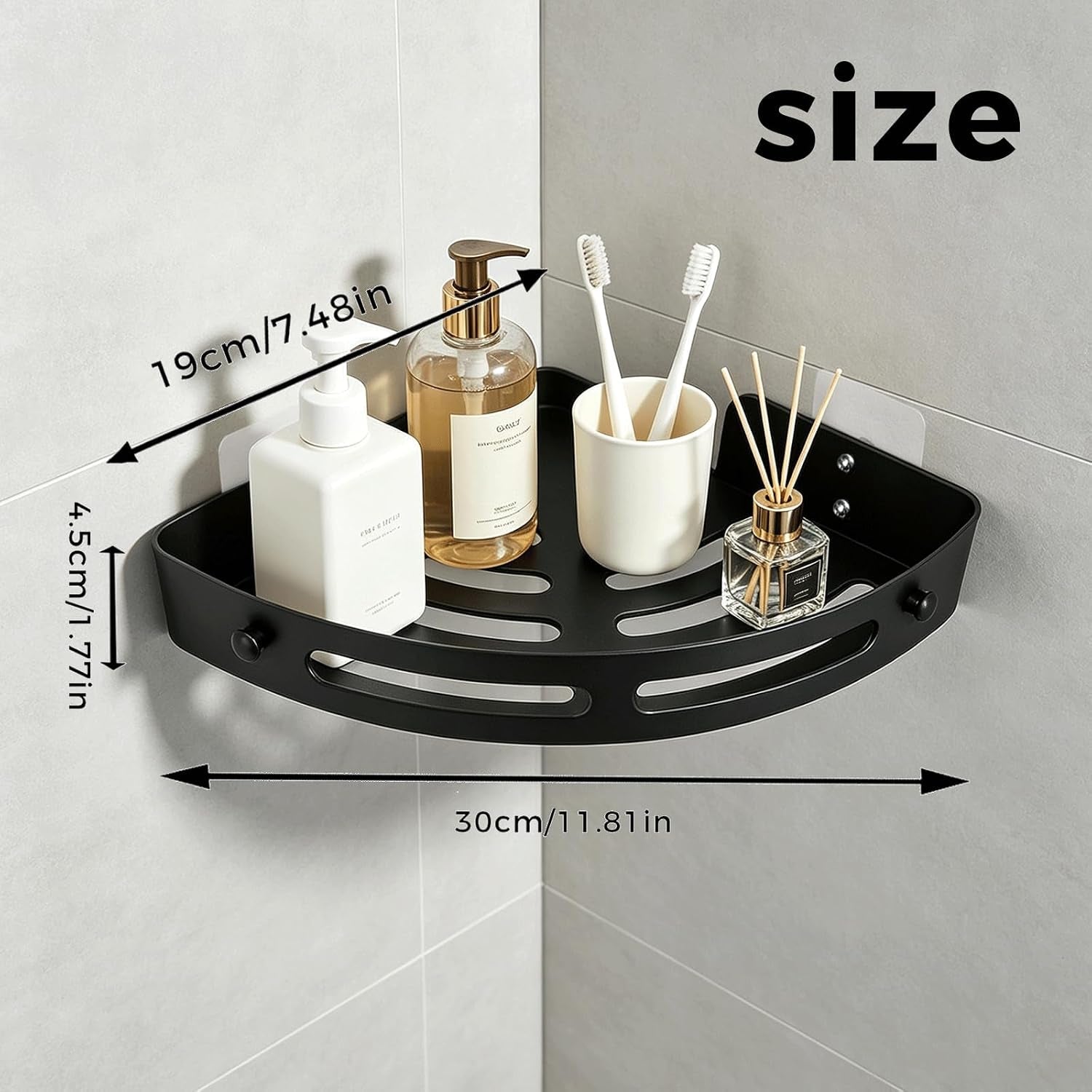 1pc-shower-caddy-adhesive-large-capacity-rustproof-shower-organizer-with-soap-holder-no-drilling-shelf-for-bathroom-storage-black