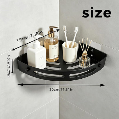 1PC Shower Caddy Adhesive Large Capacity Rustproof Shower Organizer with Soap Holder No Drilling Shelf for Bathroom Storage, Black7