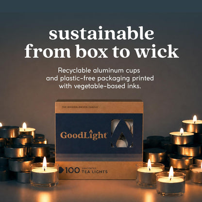 Unscented Tea Lights Candles, 24 Paraffin-Free Tealight Candles6