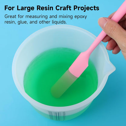 Silicone Resin Cups Set, Large Silicone Mixing Bowl with Precise Scale for Epoxy, Jewelry Casting Molds, Acrylic Paint, Cup Making, Nonstick Reusable Craft Pouring Cups, 1000Ml & 500Ml & 250Ml6