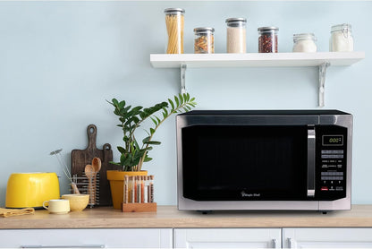 1.6 Cu. Ft. Countertop Microwave with Stainless Door | Countertop Microwave Oven, Stainless Steel, 1100W, Child Safety Lock, Defrost, Memory Function, Timer6