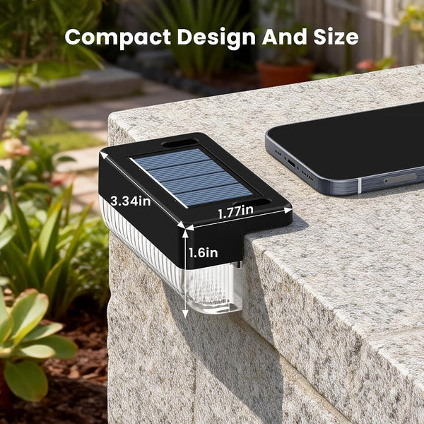 Solar Deck Lights Outdoor, Solar Step Lights Waterproof, 16 Pack Warm White4
