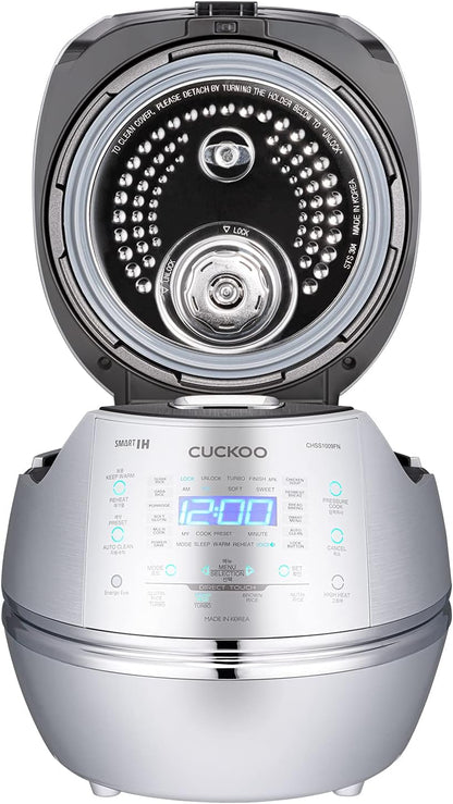 CUCKOO High Pressure Induction Rice Cooker, 20-Cup Cooked, CRP-CHSS1009F | Large 10-Cup Uncooked Capacity, Nonstick Inner Pot, 17 Menus, 13-21 Minute Turbo White Rice, Auto Clean, Made in Korea8