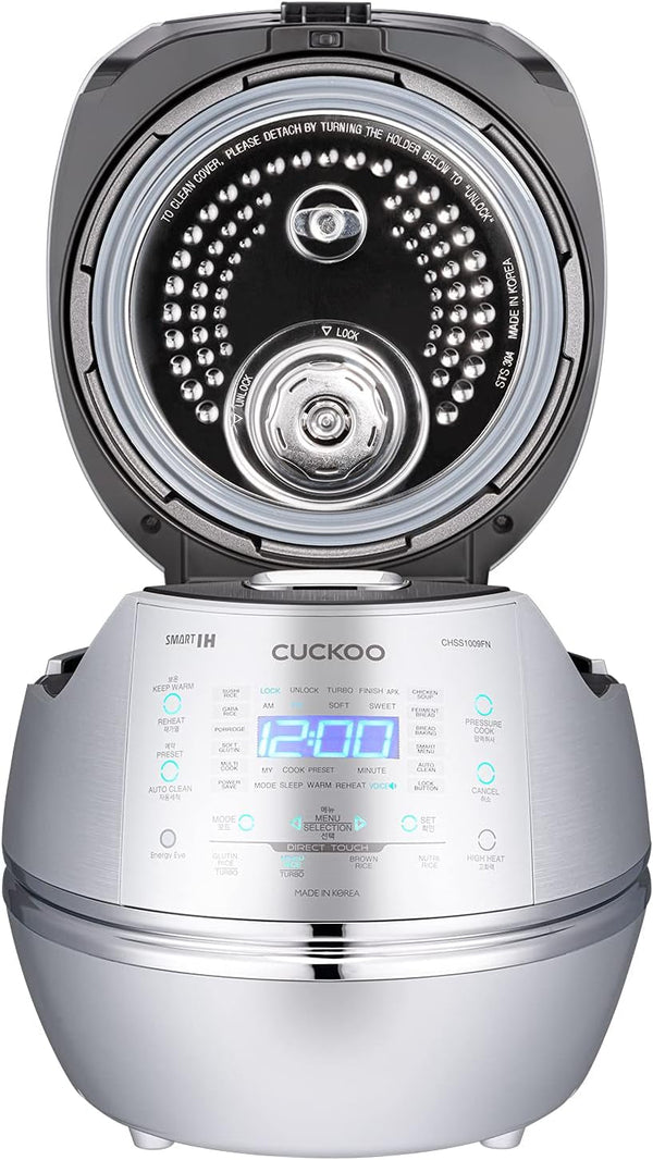 CUCKOO High Pressure Induction Rice Cooker, 20-Cup Cooked, CRP-CHSS1009F | Large 10-Cup Uncooked Capacity, Nonstick Inner Pot, 17 Menus, 13-21 Minute Turbo White Rice, Auto Clean, Made in Korea8