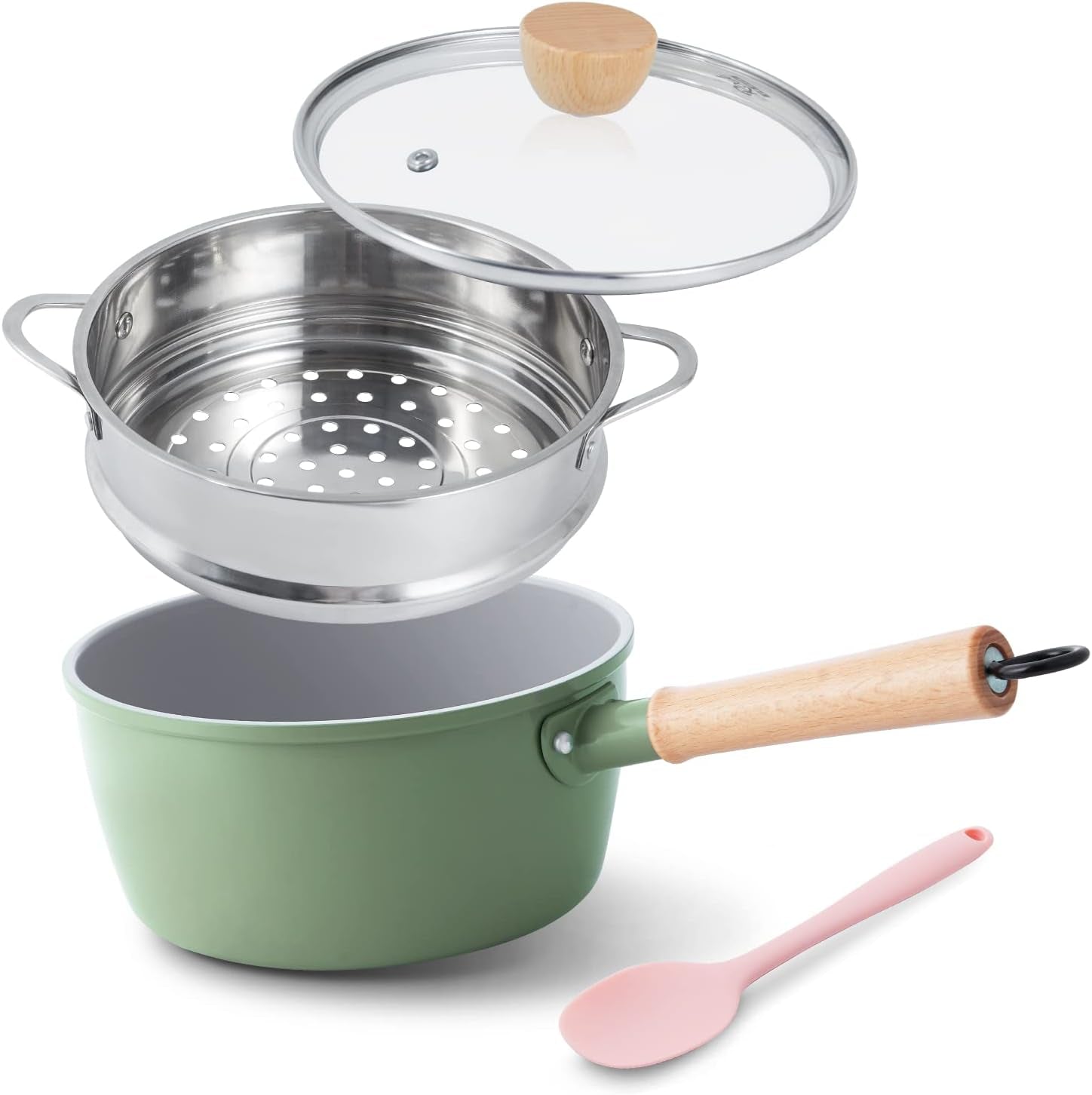 ceramic-nonstick-sauce-pan-with-lid-2-quart-cooking-pot-small-saucepan-with-steamer-ptfe-pfas-free-wooden-handle-for-cool-touch-universal-basegas-electric-induction-green