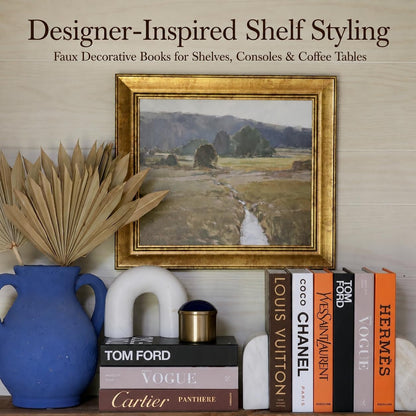 4-7 Pieces Fashion Decorations Book Set. Premium Aesthetic Faux Books for Room Decor. (4) | Refined Modern Look - Not Real, No Pages inside - Arrives Flat, Tool-Free 2-Min Setup6