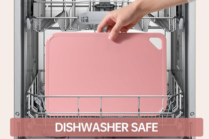 Plastic Cutting Board, Extra Large Pink Cutting Board for Kitchen | Upgrade Cutting Board Set of 4, Dishwasher Safe, Non-Slip with Juice Groove,Large -Small Chopping Board for Cooking, Bpa Free7