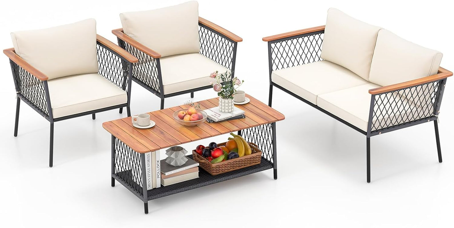 4-piece-patio-furniture-set-patiojoy-rattan-chair-set-w-2-tier-coffee-table-acacia-wood-armrests-tabletop-soft-seat-back-cushions-outdoor-wicker-conversation-set