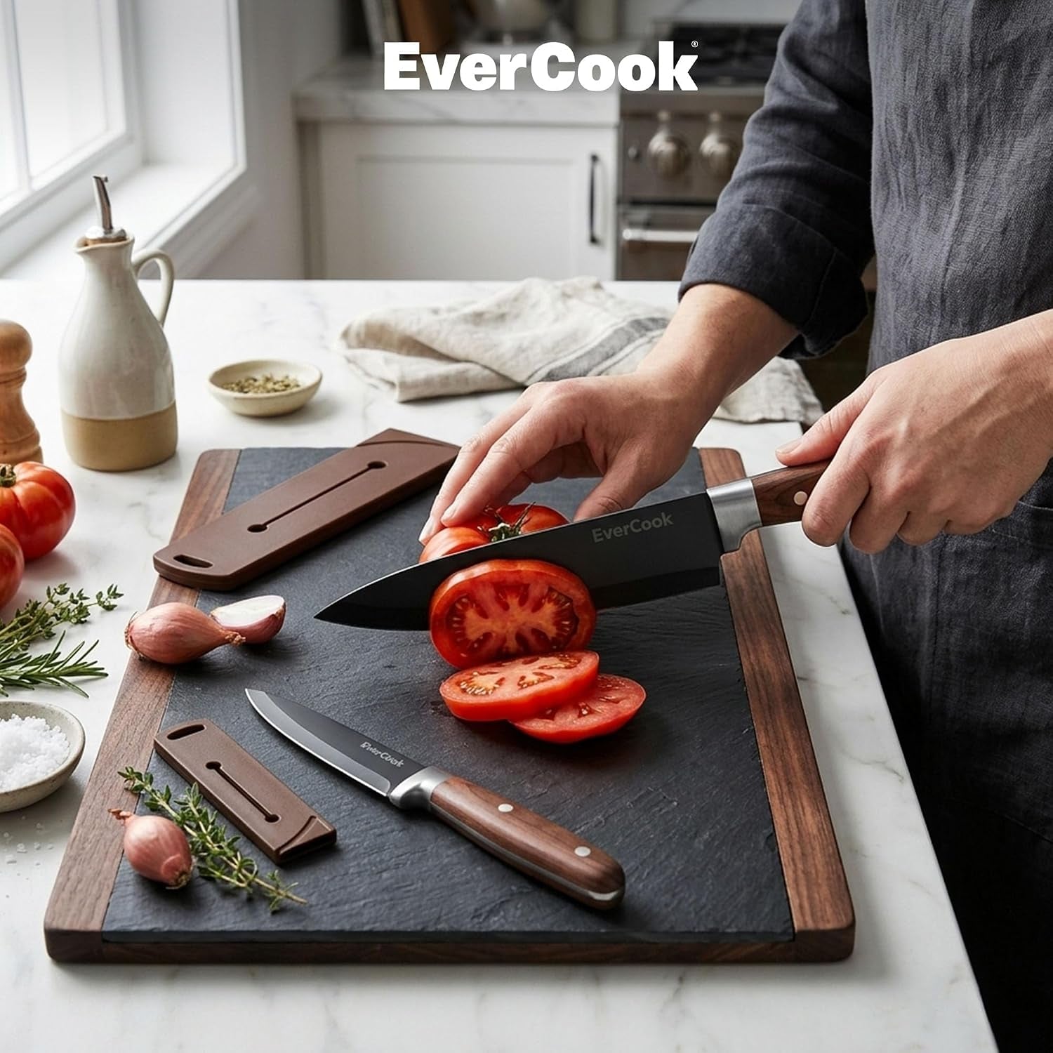 4-piece-kitchen-knife-set-6-chef-3-5-paring-2-sheaths-black-coated-stainless-steel-cutlery-brown-wood-pattern-handles-hollow-ground-blades-soft-tpr-grip-comfortable-control