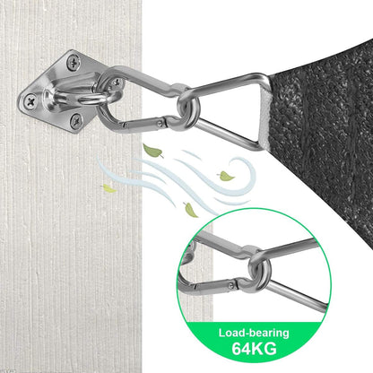 Sun Shade Sail Hardware Kit - 6 Inch 304 Stainless Steel Sunshades Canopy Installation Kit for Install Rectangle & Triangle Shade Sails Deck Garden Lawn Patio Outdoor Metal Sail Shade Hardware Kit4