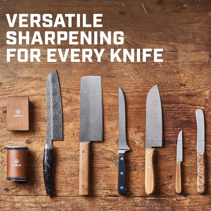 The Original  Rolling Knife Sharpener™ (Wood) | Rolling Knife Sharpener Tool for Kitchen Knives, Kit Offers 15 & 20 Degree Sharpening (Wood)7