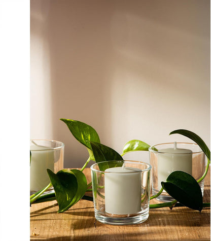 Ivory Votive Candles Set of 36 Unscented Smokeless 15 Hour in Votive Holder8