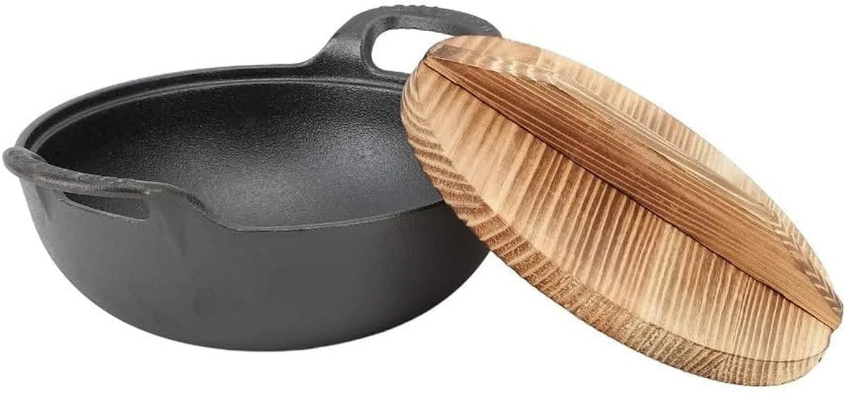 9-84-inch-cast-iron-wok-with-wooden-lid-large-capacity-heavy-duty-flat-base-stir-fry-pan-with-dual-handles-for-gas-induction-electric-ceramic-stoves-even-heat25cm