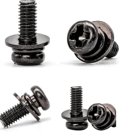 20 PCS Vesa Screws, VESA Compatible M4X10Mm Tv/Monitor Wall Mount Screws for 75X75Mm and 100X100Mm Brackets. Phillips Head M4 X 10Mm Black with Washers7