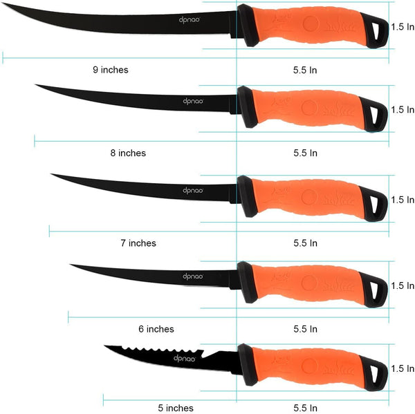 6-Inch Fishing Fillet Knife, Flexible Stainless Steel Blade2