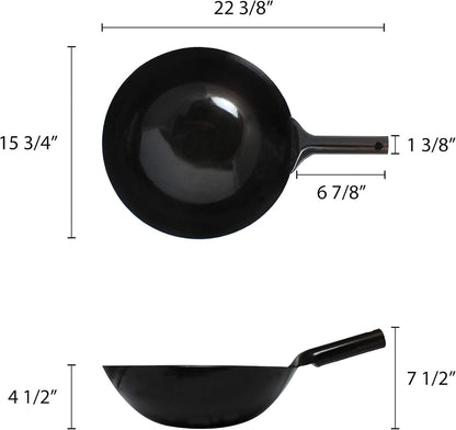 '- 16-Inch Japanese Jin-Ping Wok with Extra Strength Steel- Traditional Stir Fry Pan for Chinese Japanese and Cantonese Cooking Ideal for Frying Made in Japan5
