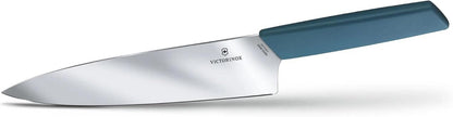 Victorinox Swiss Modern Chef'S Knife - Kitchen Knife for Cutting Meat, Fruit & Vegetables - Premium Kitchen Accessories - Blue Handle, 8"6