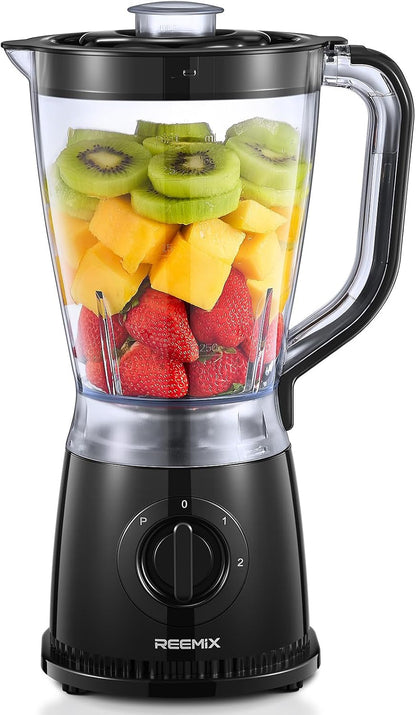 Blender, 50Oz Countertop Blender | 2 Adjustable Speeds + Pulse, Dual Safety Locks, Dishwasher-Safe Pitcher for Smoothies, Crushing Ice & Family Meals1