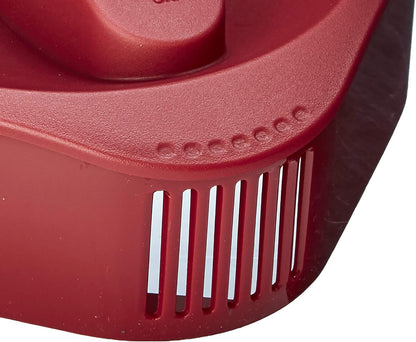 1 Gallon Pitcher with Embossed Measurements, Integrated Pour Spout & 4 Way Lid, Made without BPA, Clear/Red4
