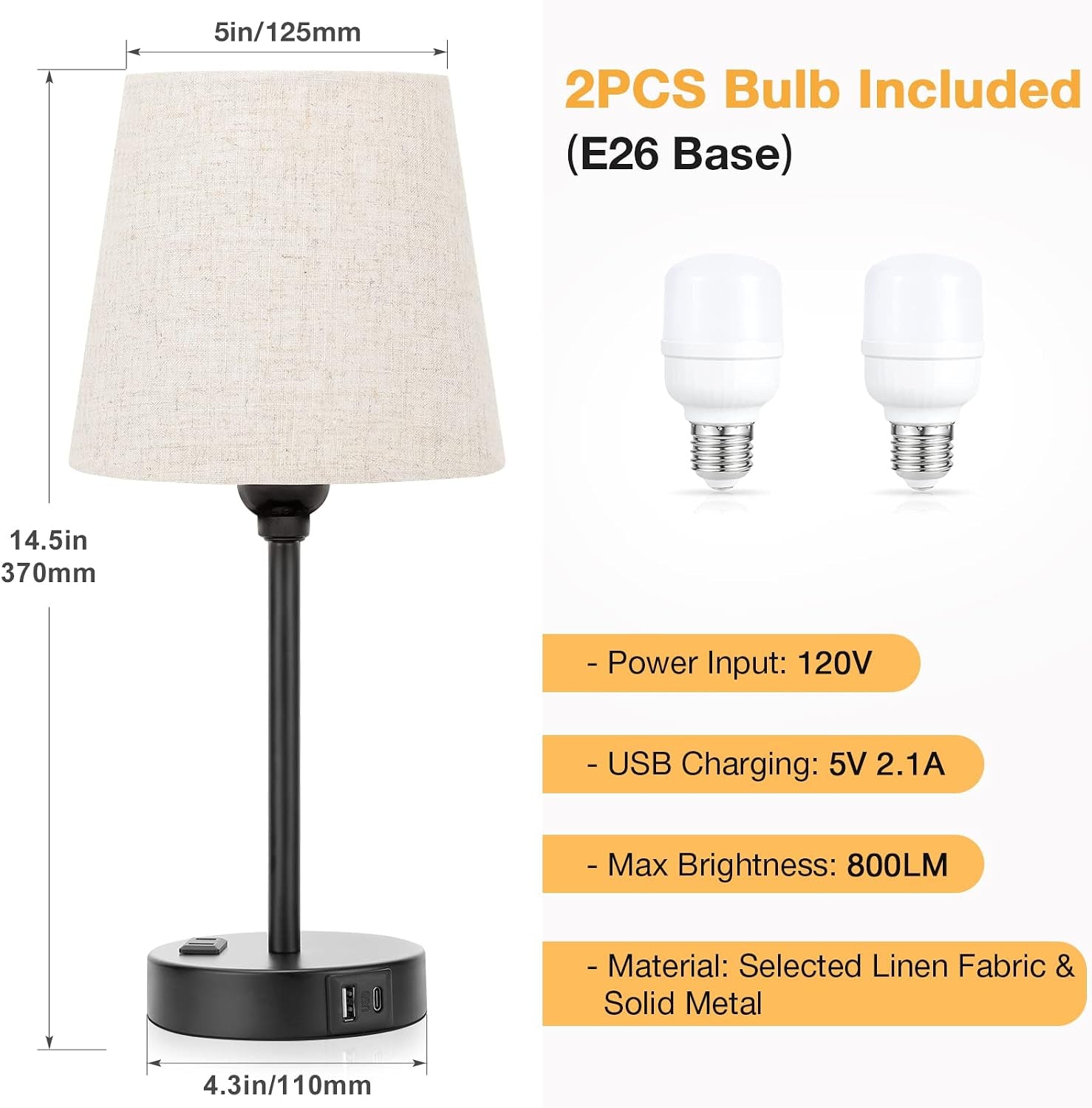 bedside-table-lamps-set-2-for-bedroom-dimmable-touch-usb-c-a-ac-outlet-14-5-mini-lamp-3-way-dimmable-led-bulbs-included-trapezoid-barrel-fabric-lampshade-nightstand-light-for-guest-room-kids
