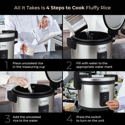 TK Commercial Rice Cooker 64 Cup - Large Capacity Nonstick Pot - Auto Warm | 32 Uncooked Cups Ready in 45 Min; 3D Heating for Evenly Cooked Rice; Stainless Steel Body; Swappable TK Pot; Cup & Scoop7