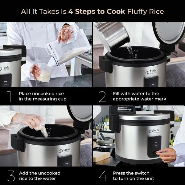 TK Commercial Rice Cooker 64 Cup - Large Capacity Nonstick Pot - Auto Warm | 32 Uncooked Cups Ready in 45 Min; 3D Heating for Evenly Cooked Rice; Stainless Steel Body; Swappable TK Pot; Cup & Scoop7