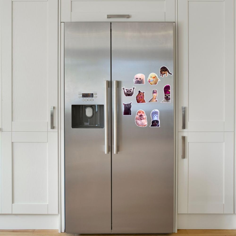 10pc-funny-meme-animals-fridge-magnets-fun-cute-weird-magnetic-crying-cat-dog-hamster-duck-magnets-for-gaming-kitchen-home-decor-bumper-school-locker-work-for-boys-girls-adult-accessories