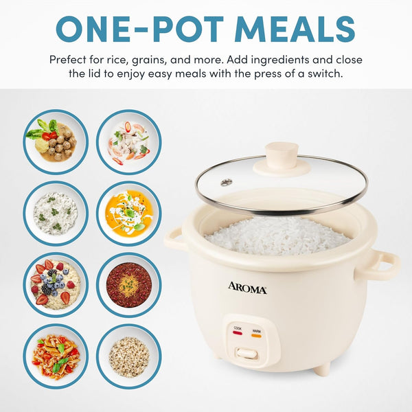 Corecoat Pot-Style Rice Cooker with One-Touch Control and Non-Stick Ceramic Coating (6 Cups Cooked, 3 Cups Uncooked)2
