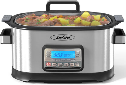 11-In-1 Multi Cooker 6.5QT, Programmable Slow Cooker with Nonstick Removable Pot, Digital Display, Adjustable Temp & Time for Slow Cook, Saute, Steam, Rice, Yogurt, Warmer1