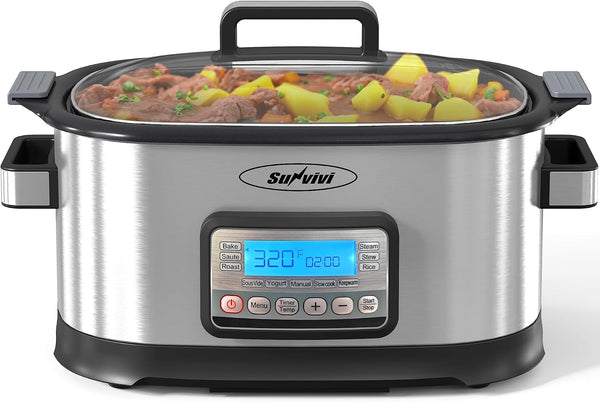 11-In-1 Multi Cooker 6.5QT, Programmable Slow Cooker with Nonstick Removable Pot, Digital Display, Adjustable Temp & Time for Slow Cook, Saute, Steam, Rice, Yogurt, Warmer1