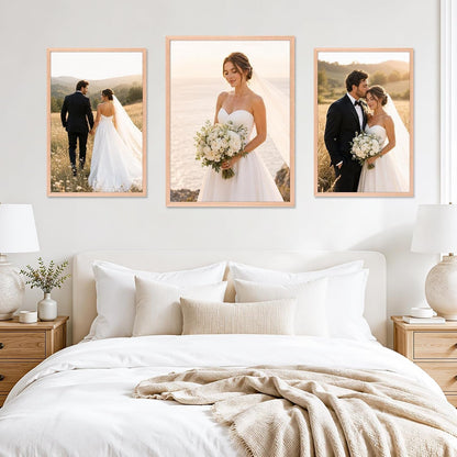 5X7 Solid Oak Wood Picture Frames, 4 Pack9