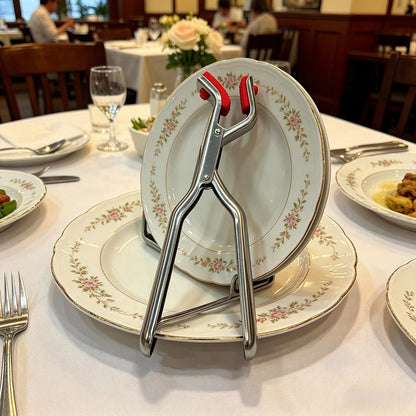 Stainless Steel Anti-Scald Bowl Clip, Kitchen Dish Retriever Tongs, Non-Slip Heat Resistant Plate Lifter for Steaming4