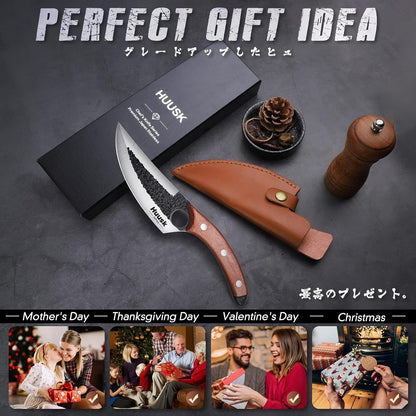 Viking Knife with Leather Sheath, Hand Forged Chef Butcher Knives7