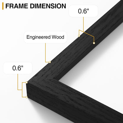 3 5X7 Picture Frames Collage Wall Decor with Mat, Black8