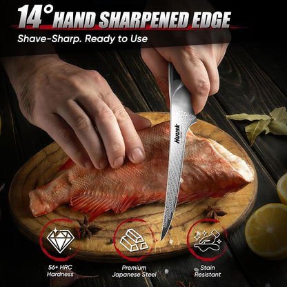 7" Fillet Knife for Fish, Boning Knife for Meat, Gift for Chef3