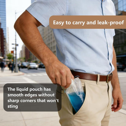 Plastic Flasks 40 PCS - Leak-Proof, Reusable, Flexible Juice Bags, Bpa-Free for Travel, Outdoor Sports, Concerts, Events (8OZ - 40PCS + 3 Funnels)5