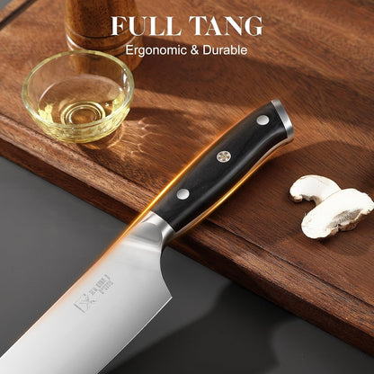 Chef Knife Set with Bag, Hand Forged High Carbon Steel Kitchen Knife Set5