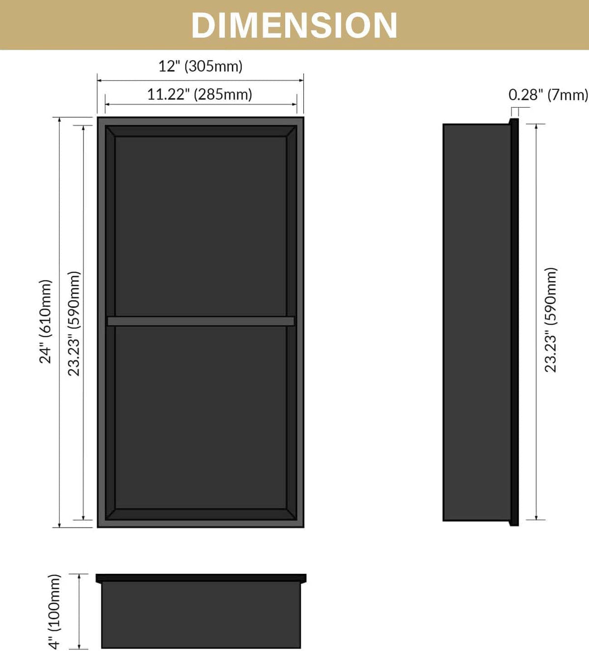matte-black-12x24-no-tile-shower-niche-stainless-steel-2-tier-wall-niche