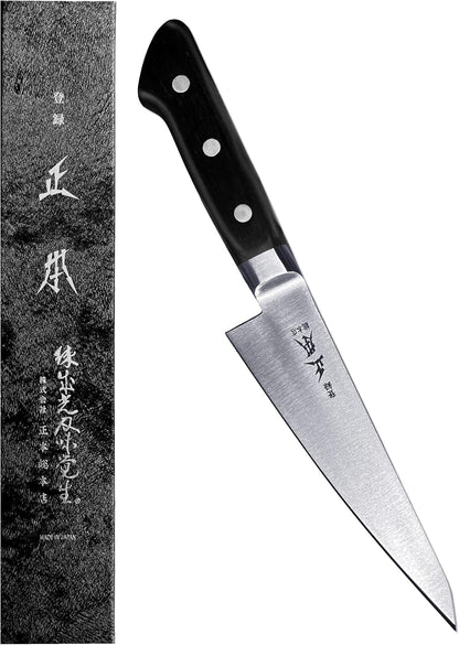 VG Japanese Honesuki Boning Knife 5.7" (145Mm) Made in JAPAN, Professional Deboning Knife for Chicken and Meat Cutting, Super Sharp Japanese Stainless Steel Blade, Full Tang POM Handle, Black1