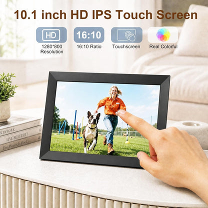 Frameo 10.1 Inch Wifi Digital Picture Frame, Digital Photo Frame with 1280X800 HD IPS Touch Screen, Auto-Rotate, Wall Mountable, Easy Setup to Share Moments Instantly via Frameo App, Gifts for Mom4